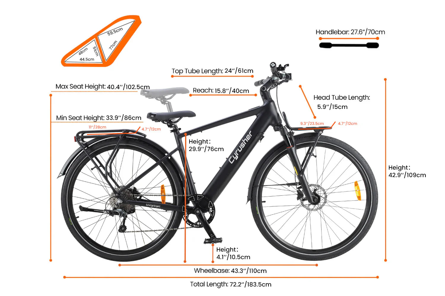 Cyrusher Voyage Trekking E-Bike